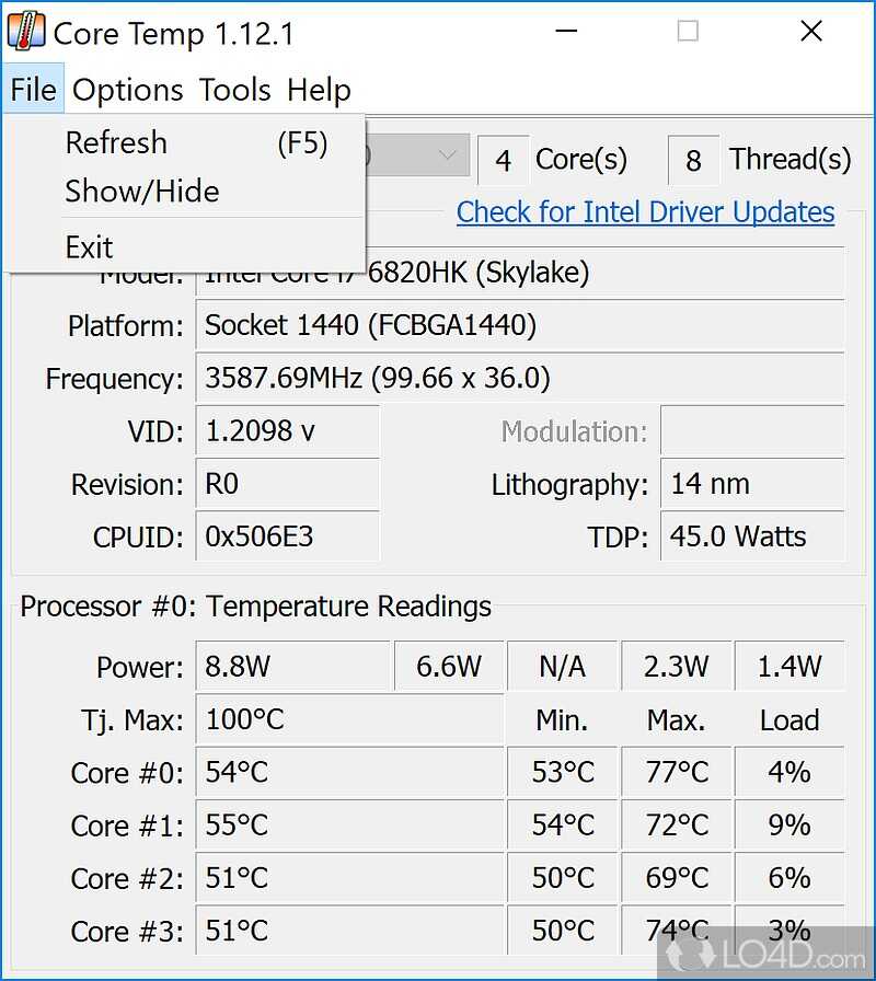 Cách Kiểm Tra Nhiệt Độ CPU 1 Phần mềm Core Temp